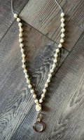 Women's Heart Beaded Teacher Nurse Lanyard With Breakaway Clasp